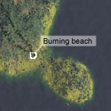 Burning beach